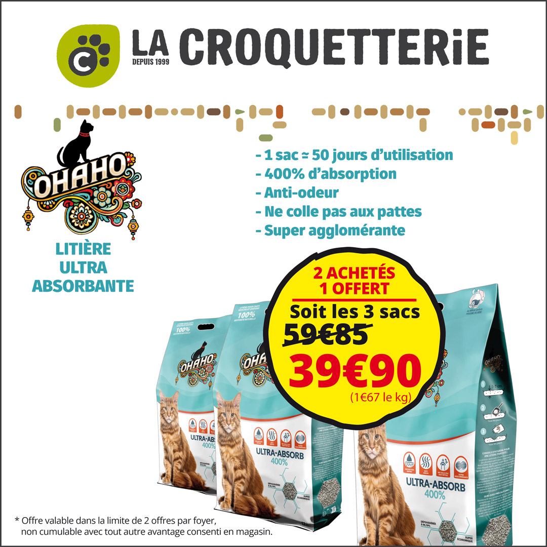 Promo sur les litières Ohaho